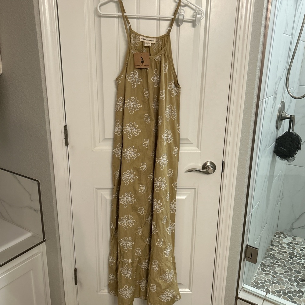Green Floral Maxi Dress